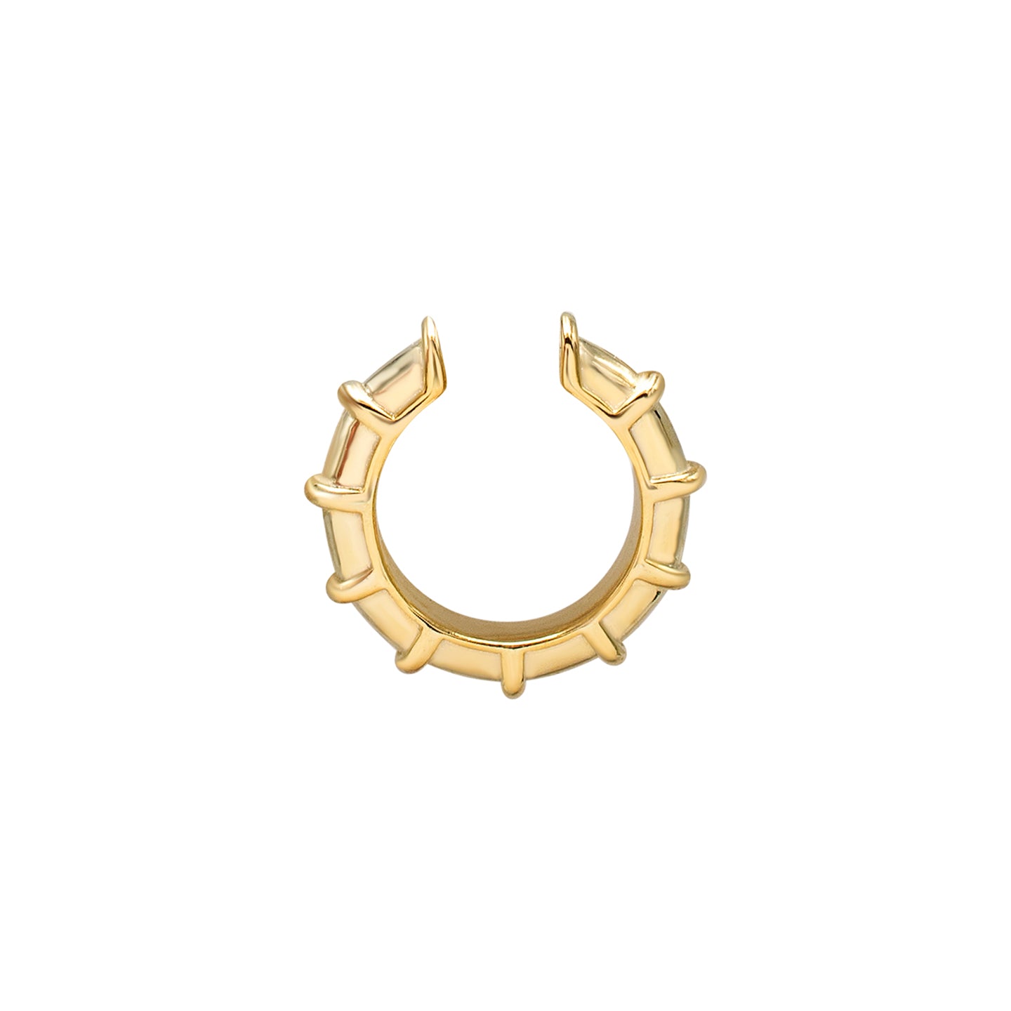 Cercel ear cuff argint To The Bone - placat aur galben 18K