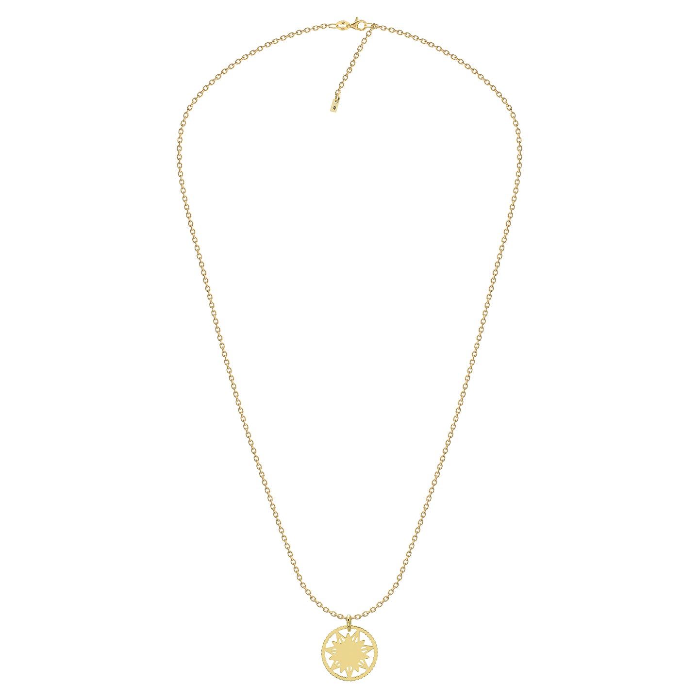 Lantisor argint stea Make a wish - placat aur galben 18K