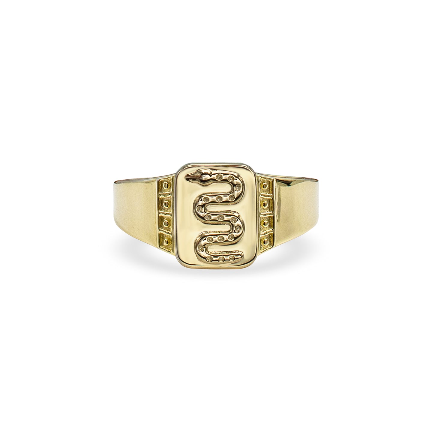 Inel argint barbati Nicholas - placat aur galben 18K