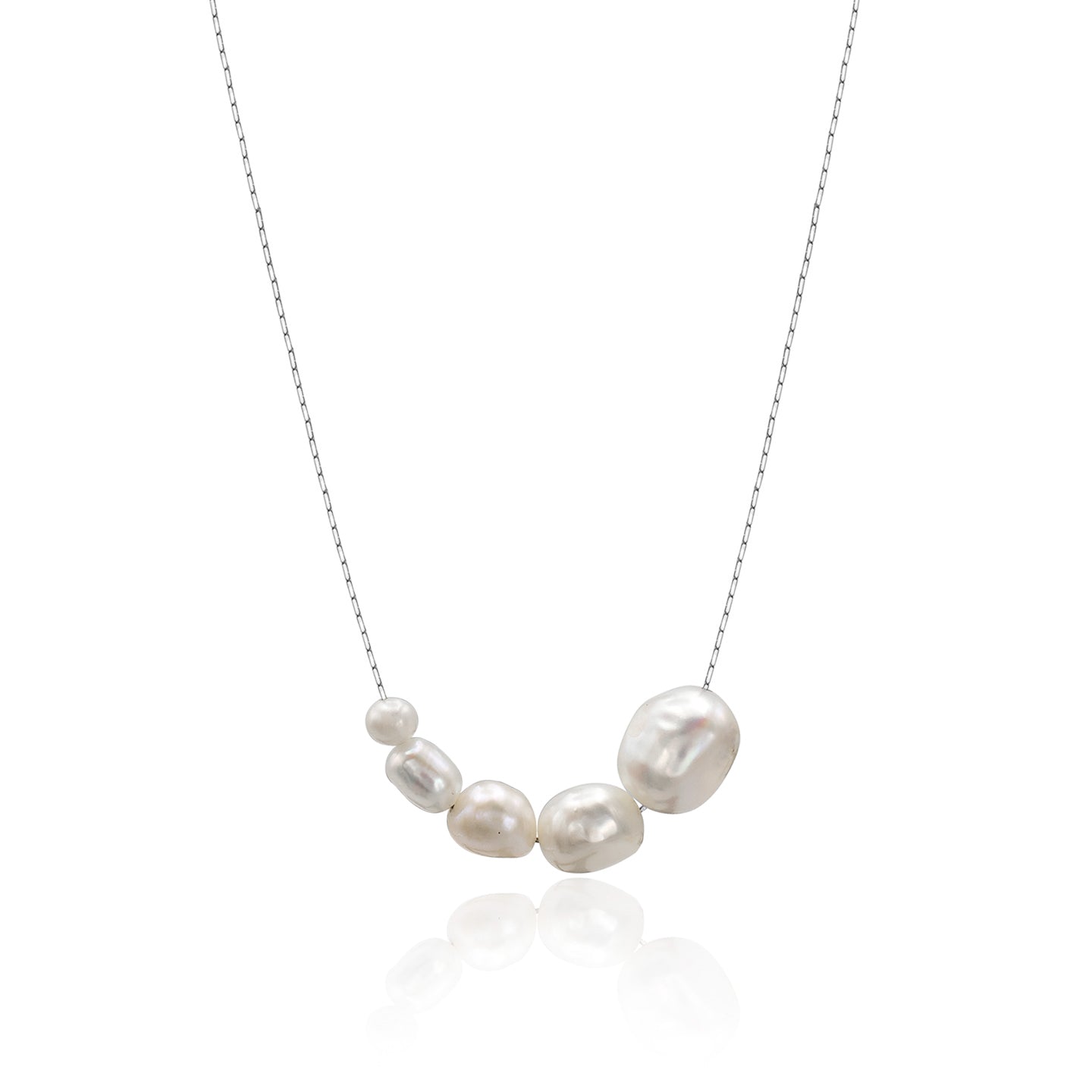 Lantisor argint cu perle Wanderlust