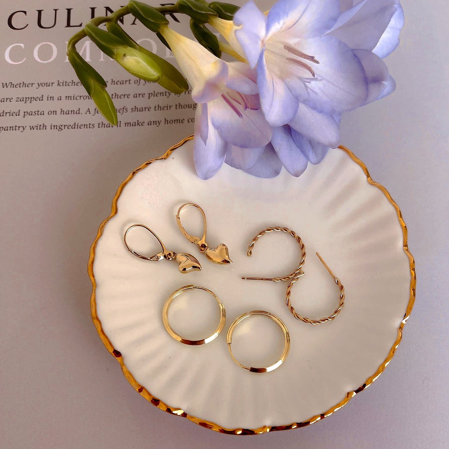 Cercei creole aur Golden Hoops