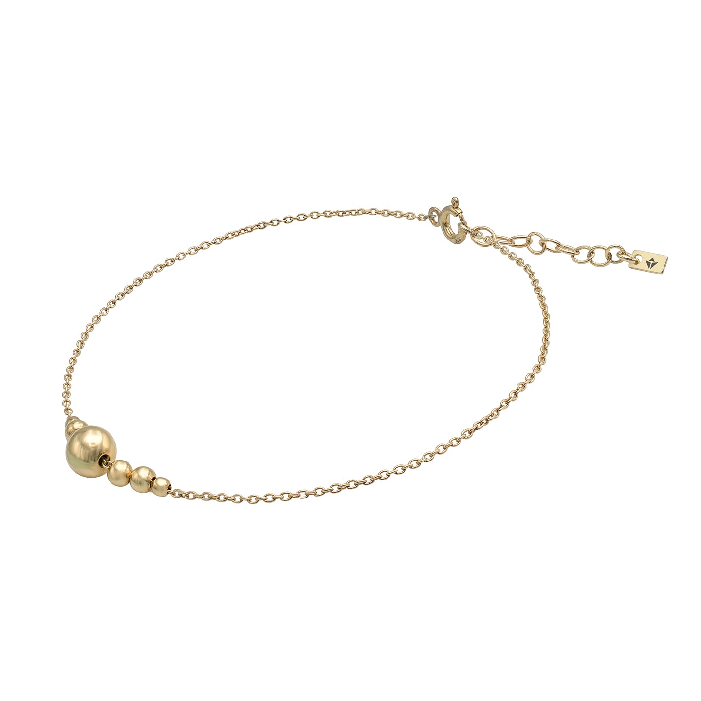 Bratara argint cu bilute Seven Wonders - placat aur galben 18K