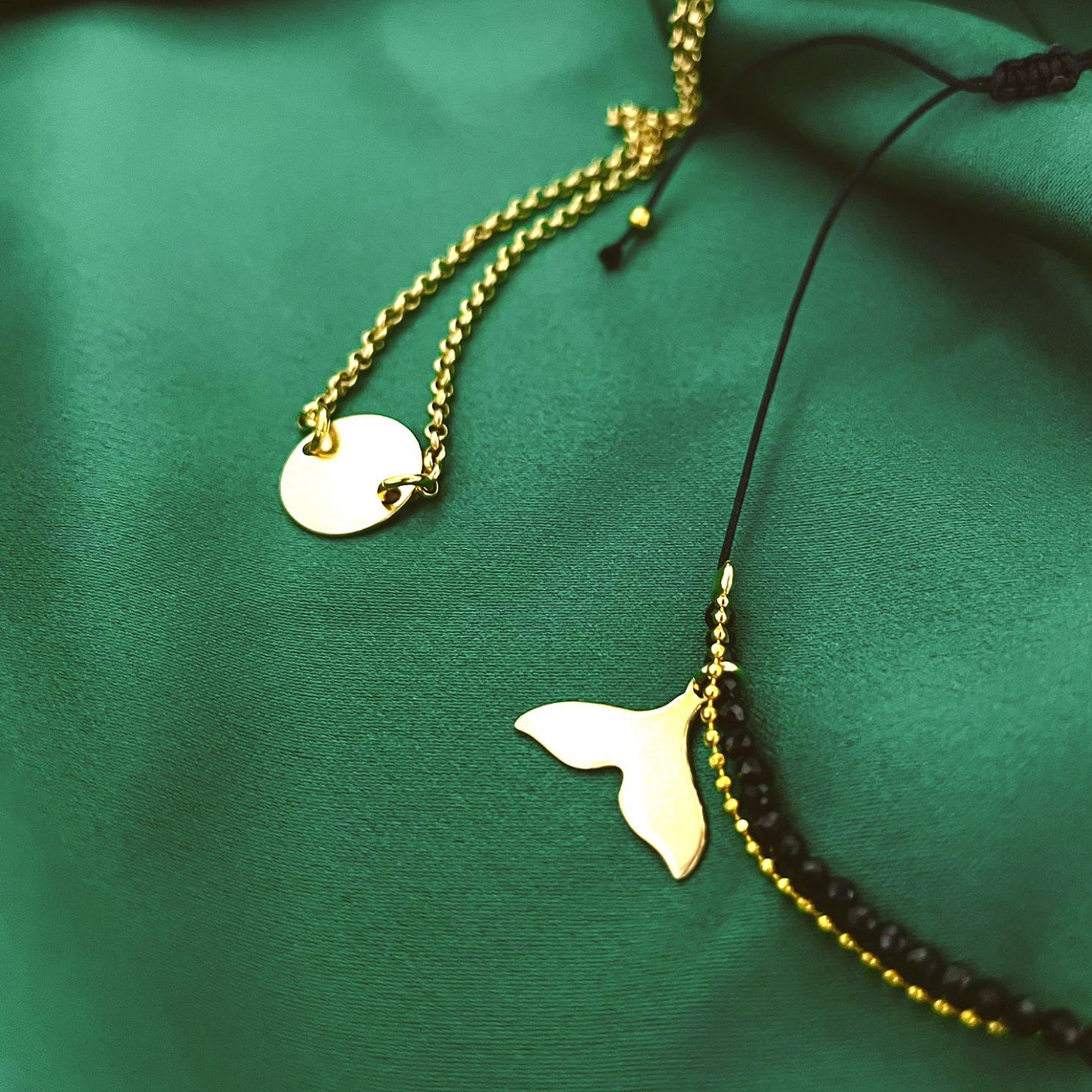 Bratara de picior Mermaid Touch - placata aur galben 18K