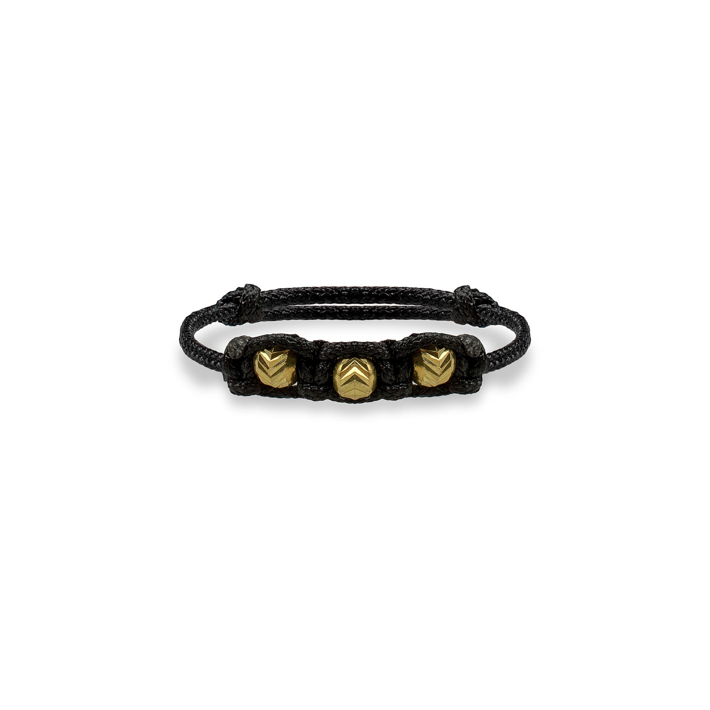 Inel snur reglabil argint Three Seconds - placat aur galben 18K