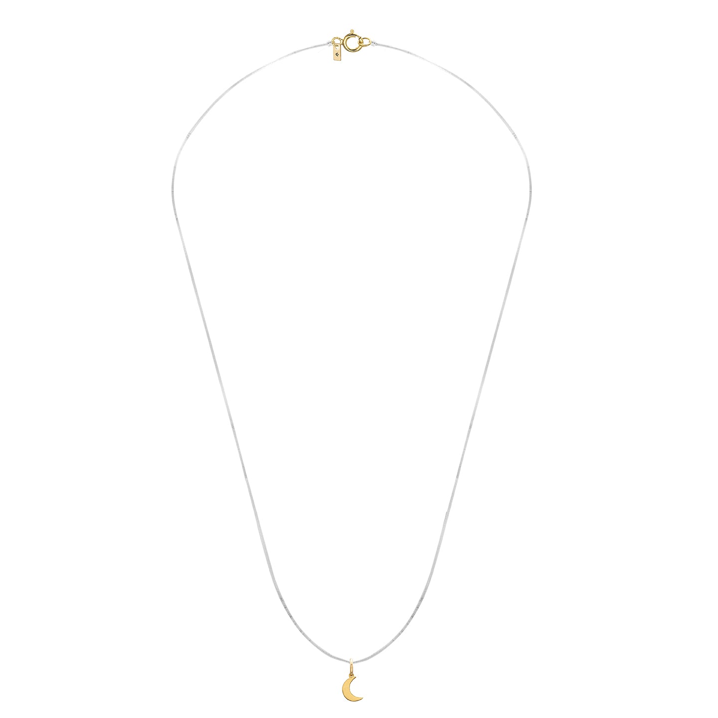 Lantisor cu fir transparent si pandantiv aur GoldMoon