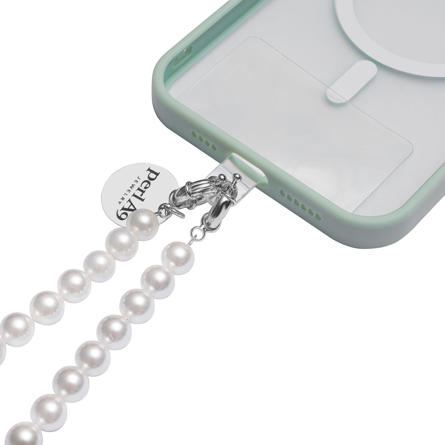 Perla9 Lant telefon / Colier / Curea THE CHUNKY accesoriu multifunctional din perle sintetice