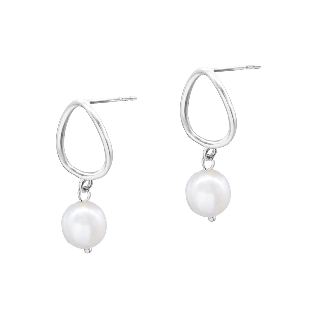 Cercei ovali Whispering Pearl