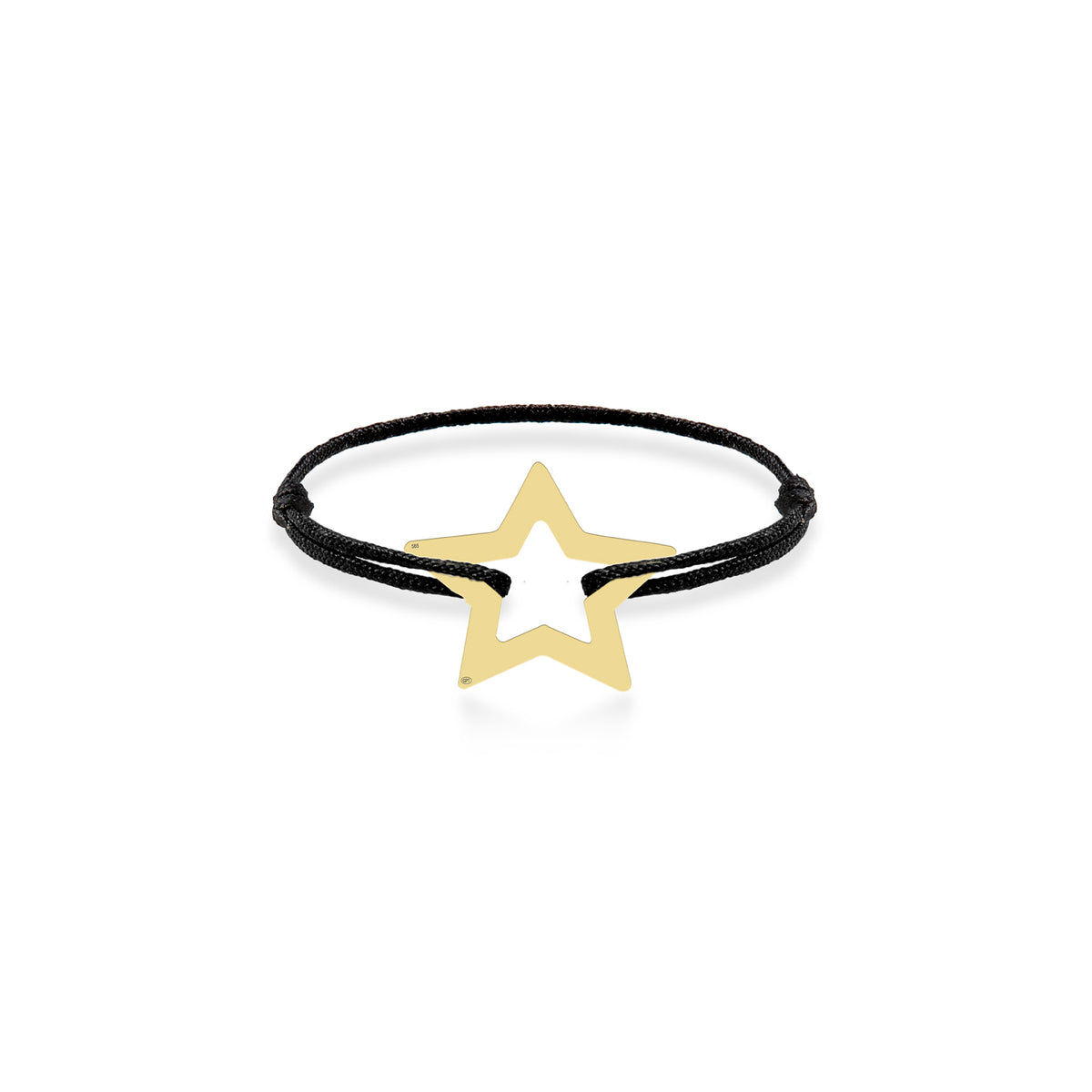 Inel Martisor Aur 14K, cu stea decupata si snur reglabil