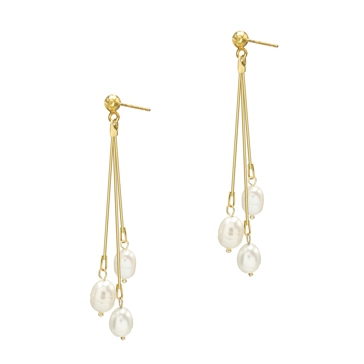 Cercei lungi Argint 925 Premium dama - perle de cultura
