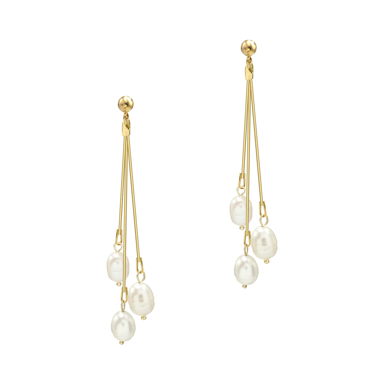 Cercei lungi Argint 925 Premium dama - perle de cultura