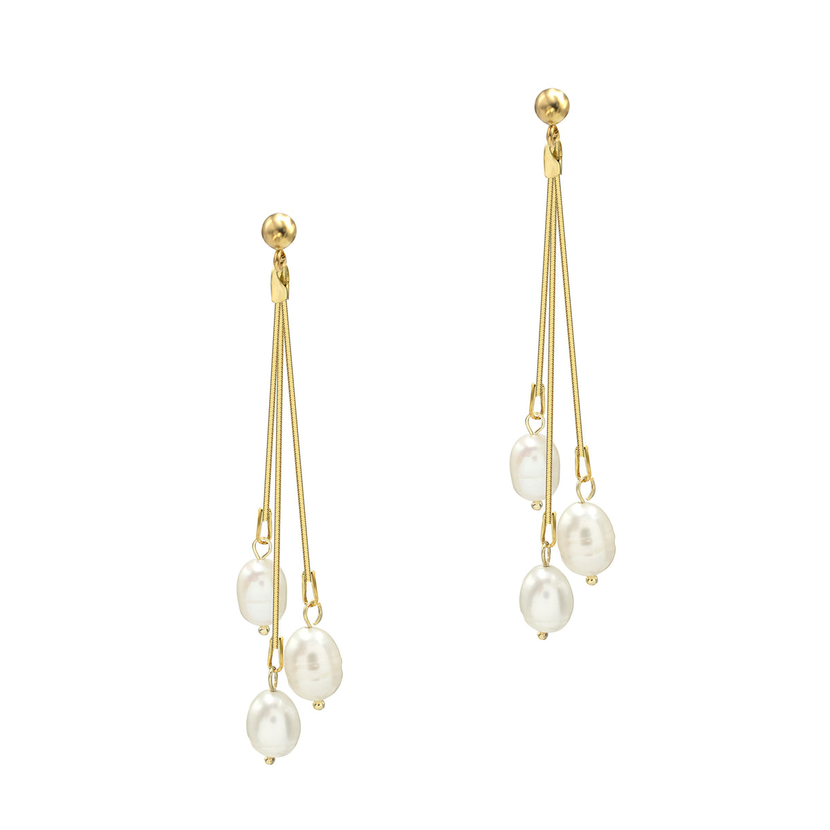 Cercei lungi Argint 925 Premium dama - perle de cultura