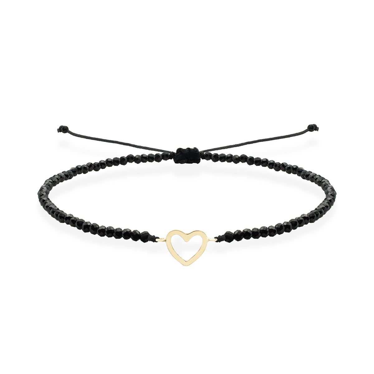 Bratara Aur 14K Premium dama - spinel si inima (14 mm)