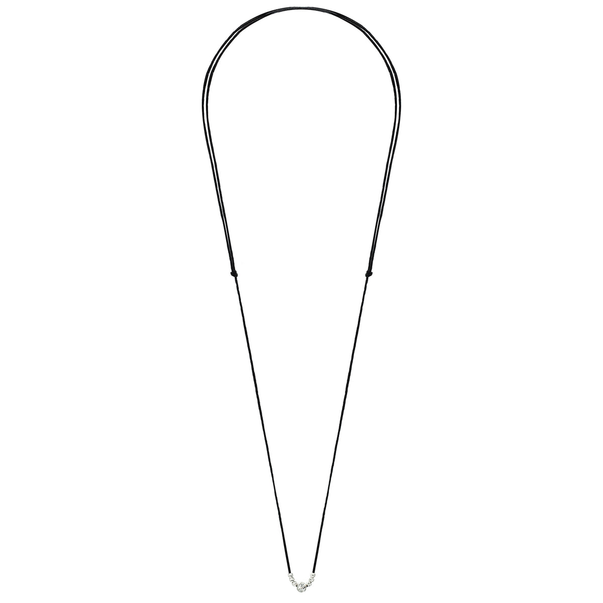 Colier Argint 925 Premium - snur reglabil si bilute striatii