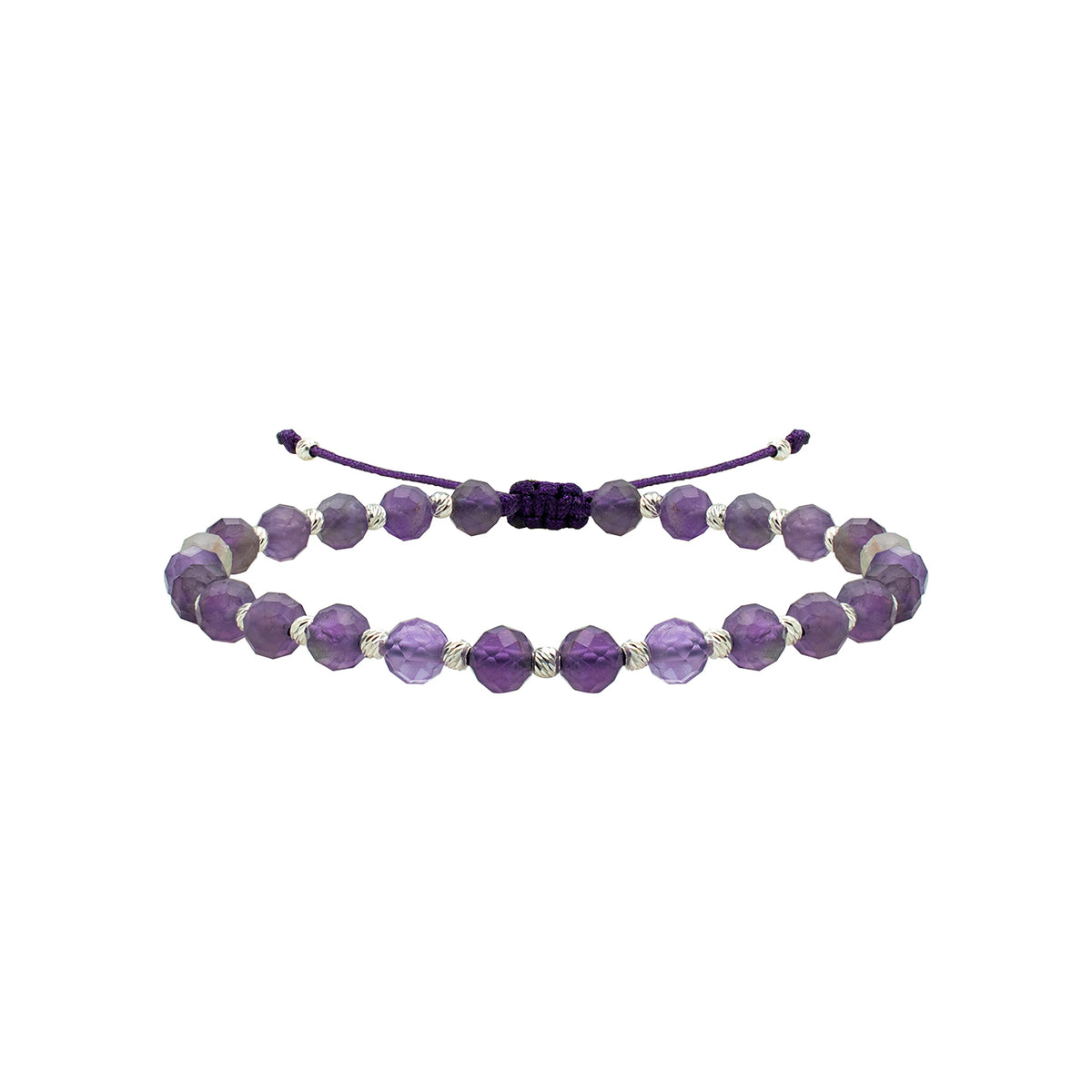 Bratara Argint 925 Premium dama - bilute si piatre semipretioase ametist