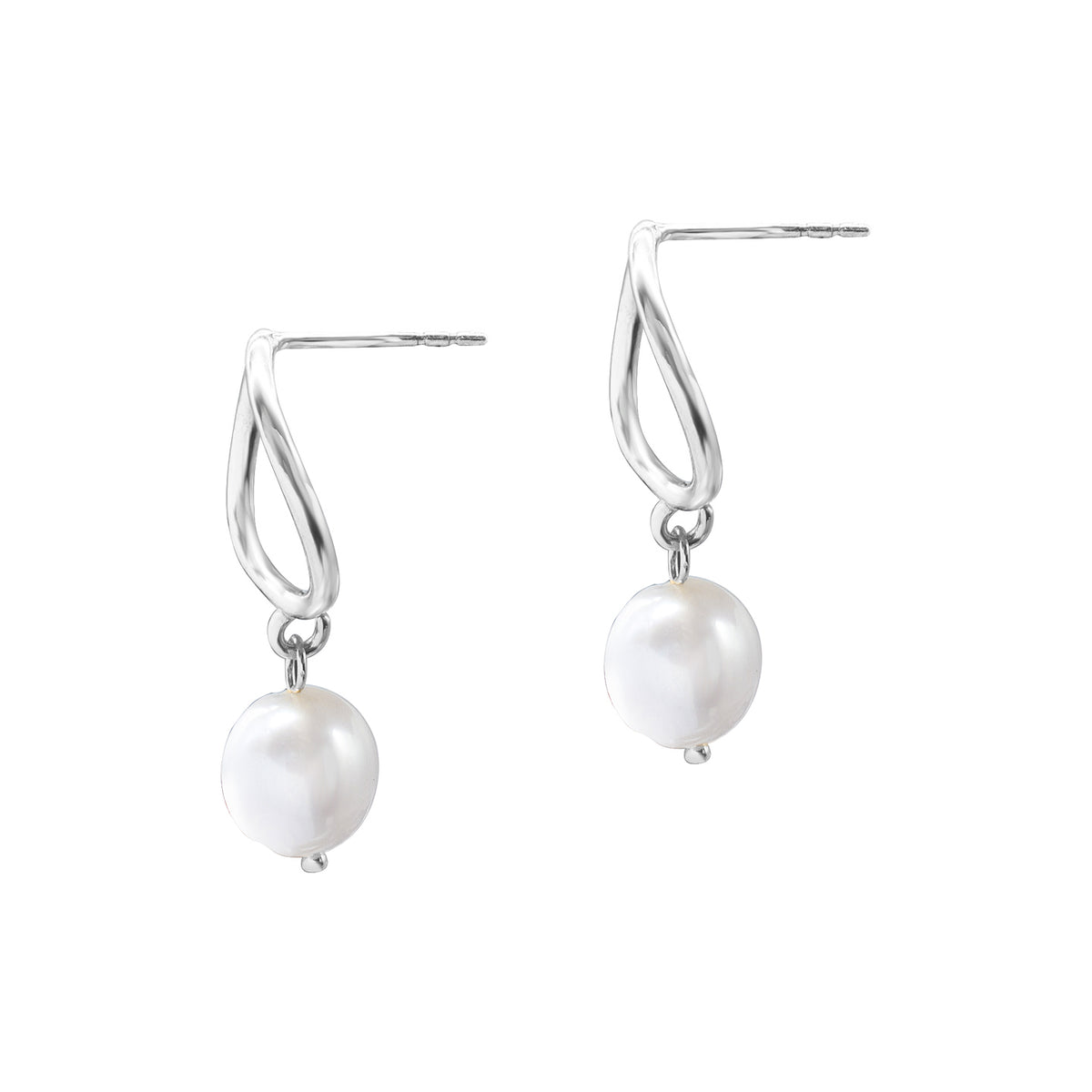 Cercei ovali Whispering Pearl