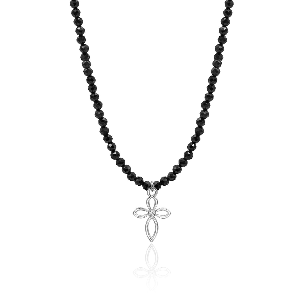 Colier spinel si cruce argint Celestial Cross