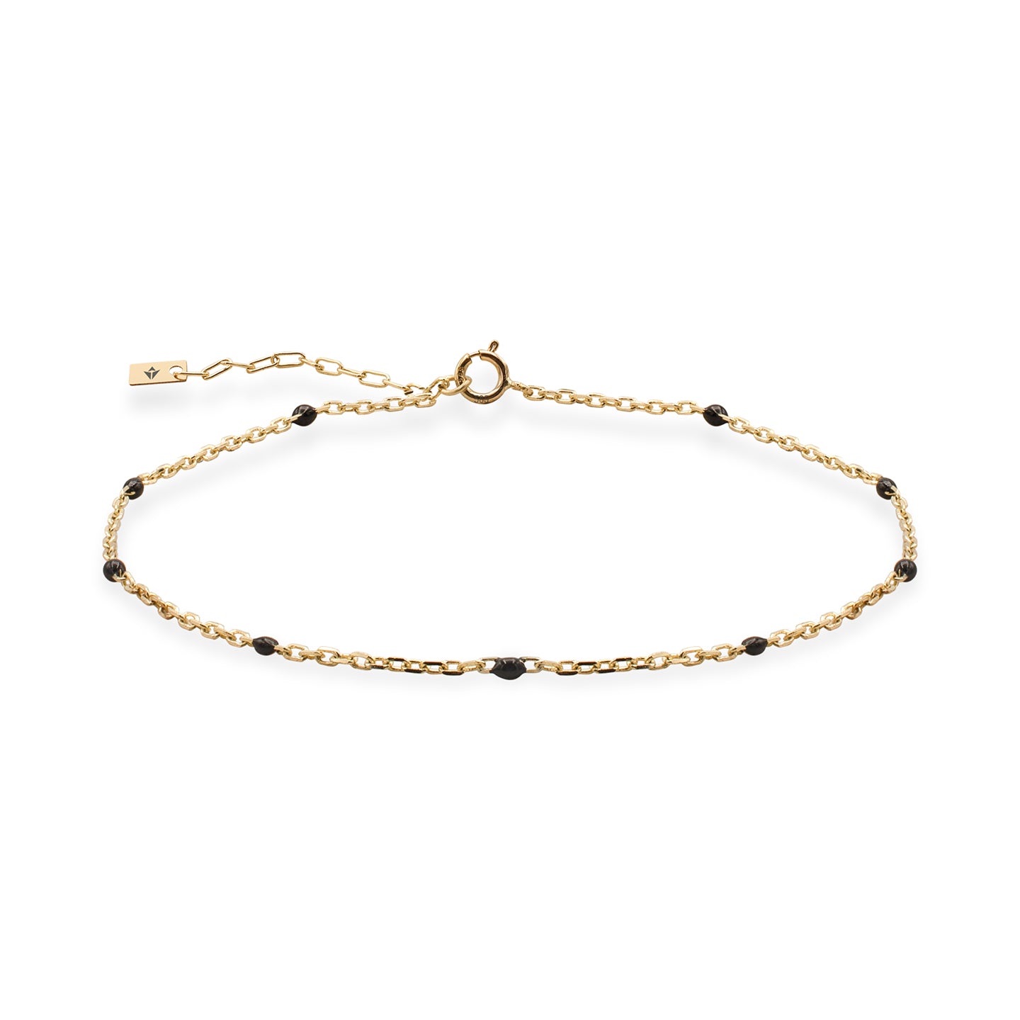 Bratara rozariu negru, aur, Chic Necklace