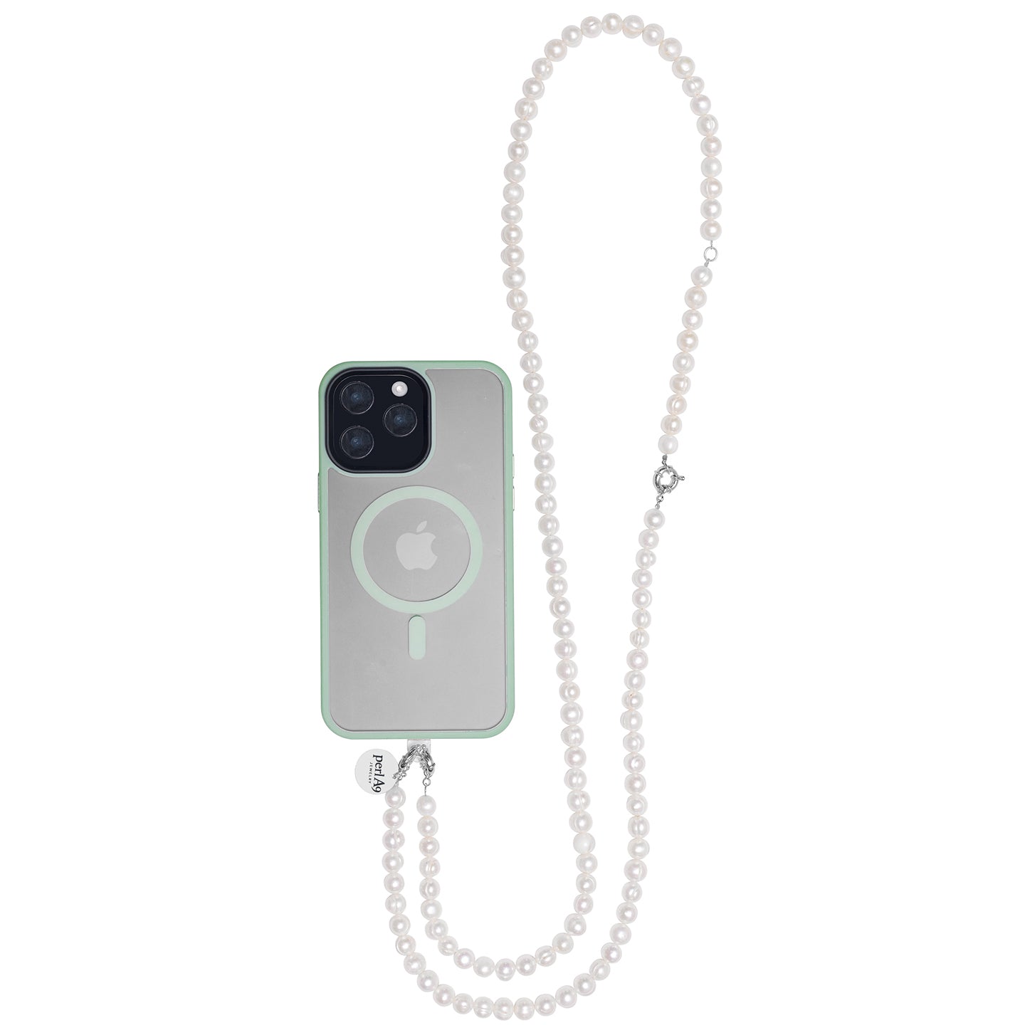 Perla9 Lant telefon / Colier / Curea THE NATURAL accesoriu multifunctional din perle de cultura