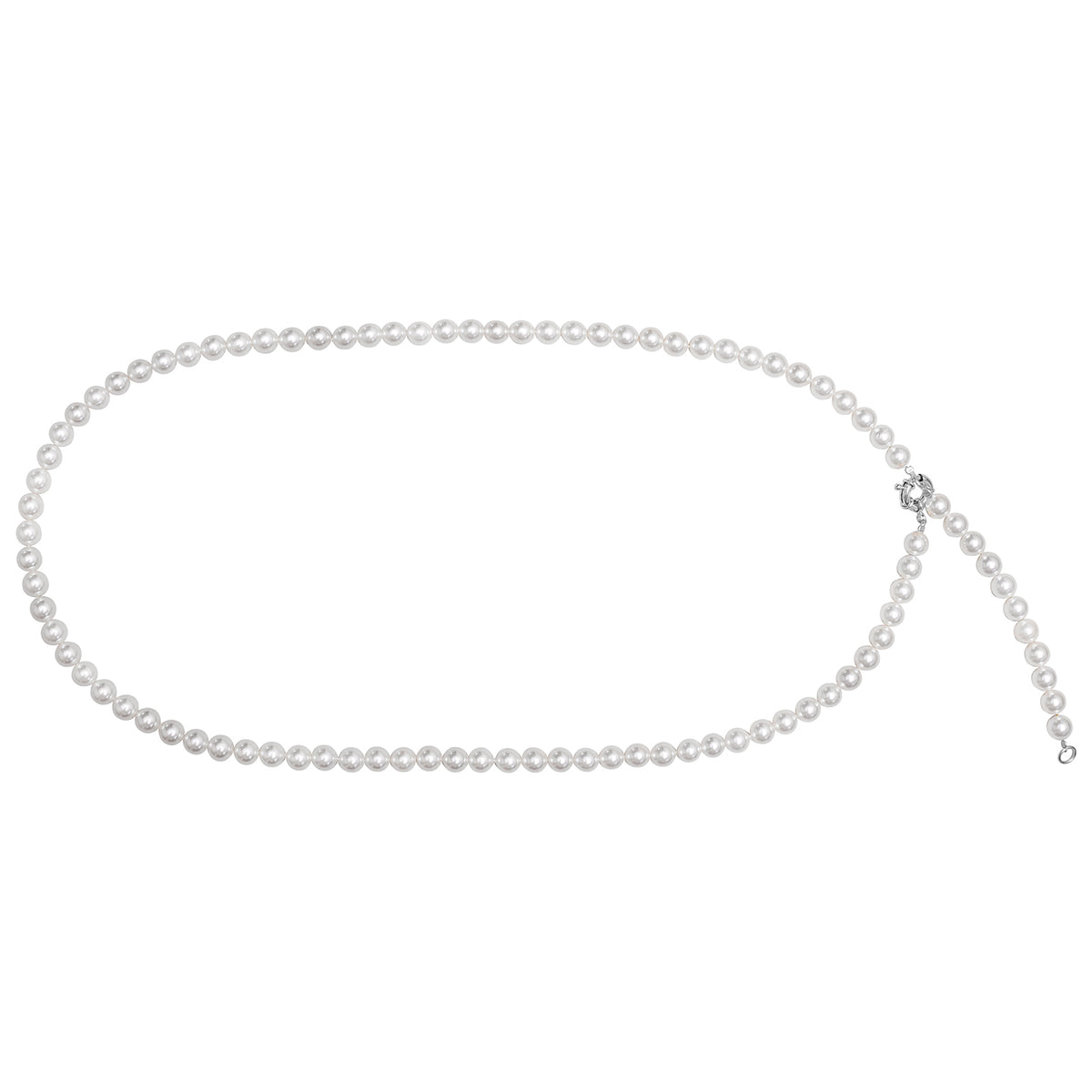 Perla9 Lant telefon / Colier / Curea THE CLASSY accesoriu multifunctional din perle scoica - placat cu argint