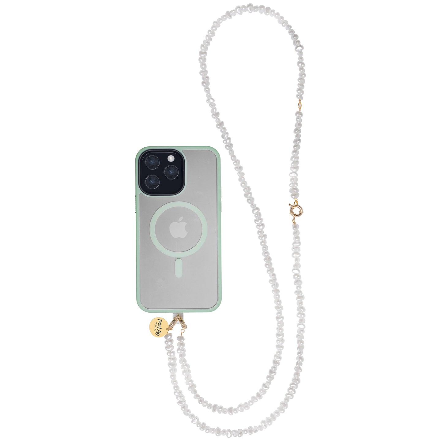 Perla9 Lant telefon / Colier / Curea THE TWIST accesoriu multifunctional din perle sintetice