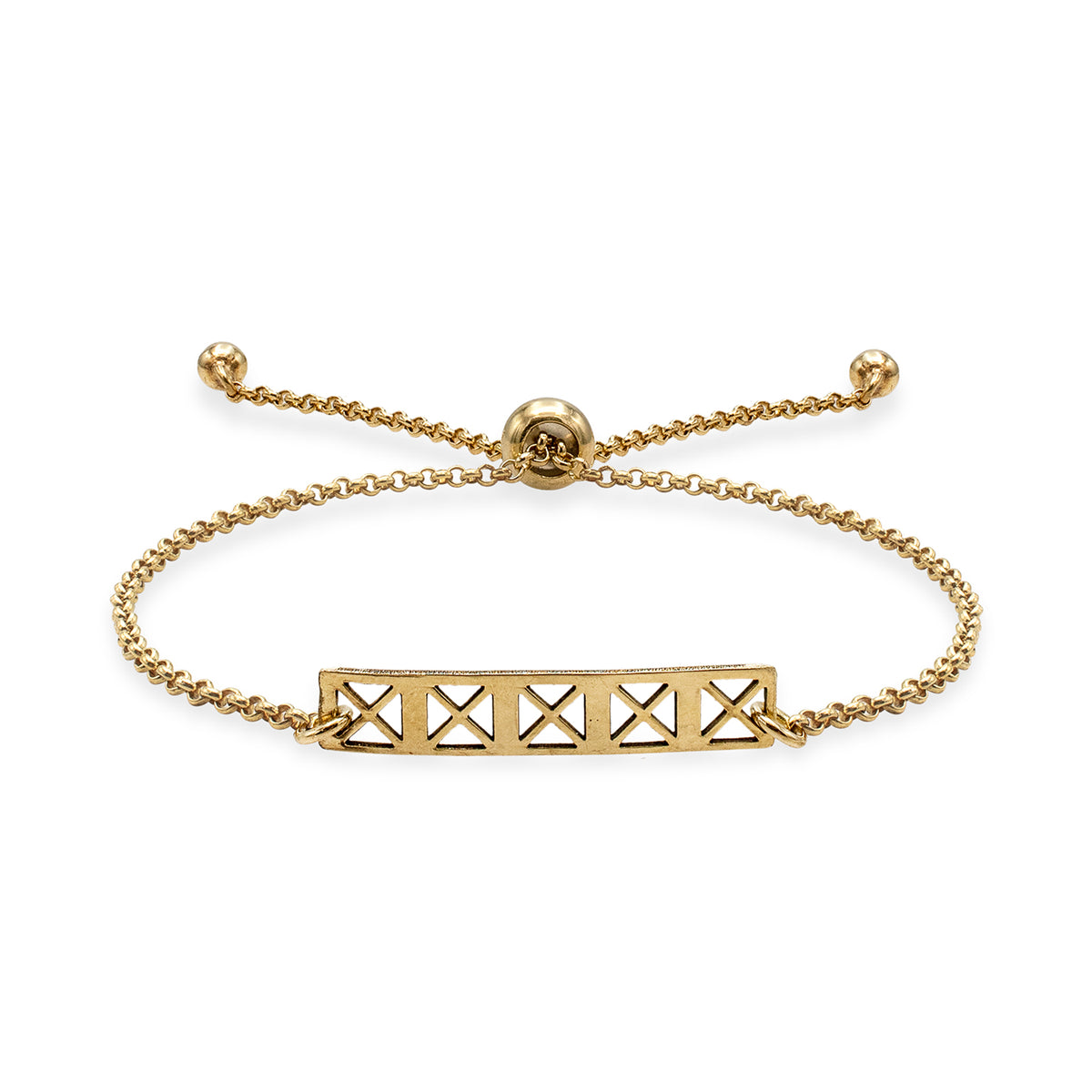 Bratara argint X Factor - placata aur galben 18K