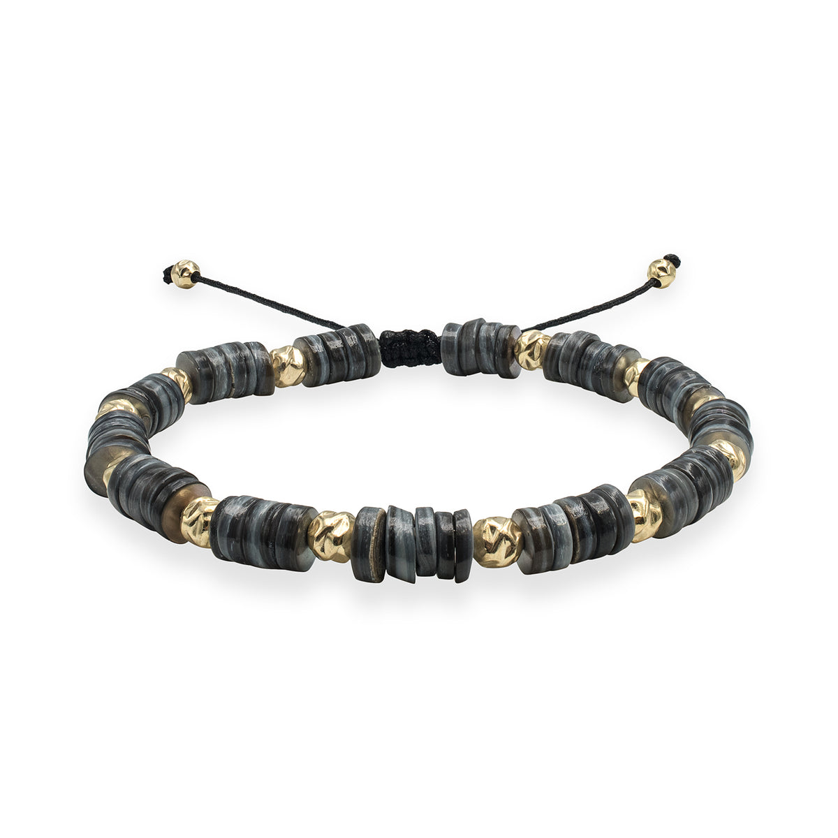 Bratara barbati argint Kylian - placata aur galben 18K