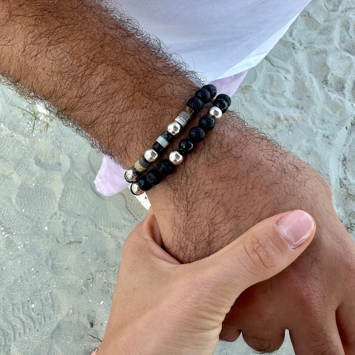 Bratara barbati cu pietre si argint Mateo