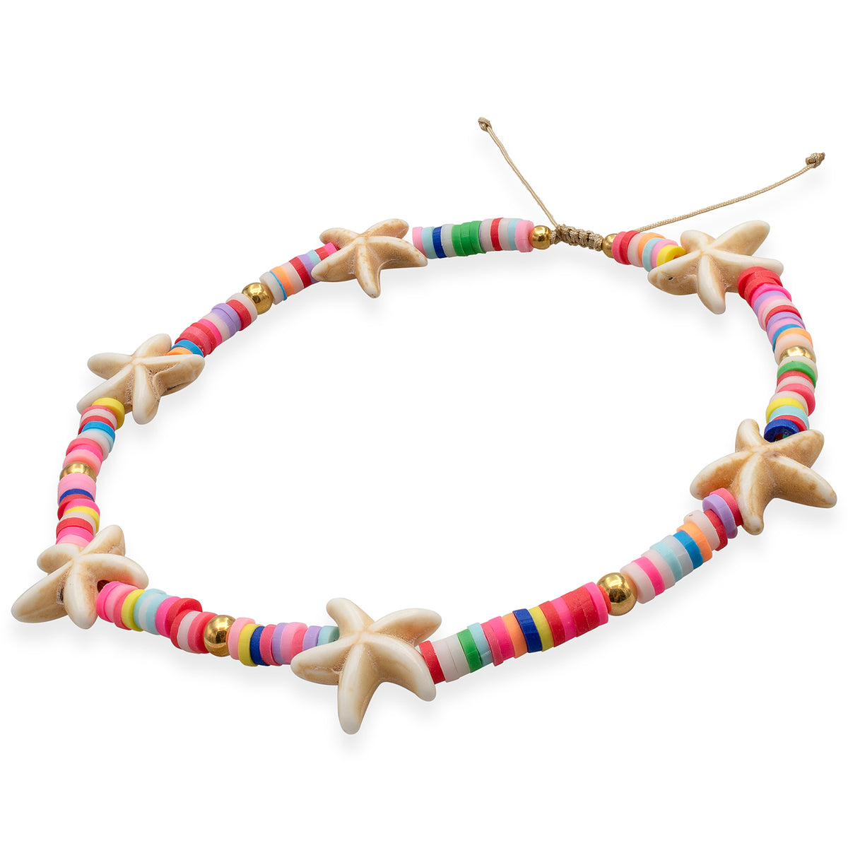 Bratara de picior argint Paradise City - placata aur galben 18K