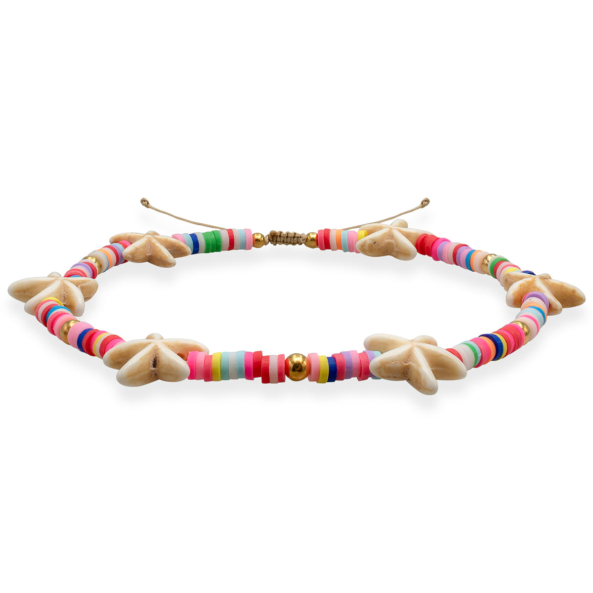 Bratara de picior argint Paradise City - placata aur galben 18K