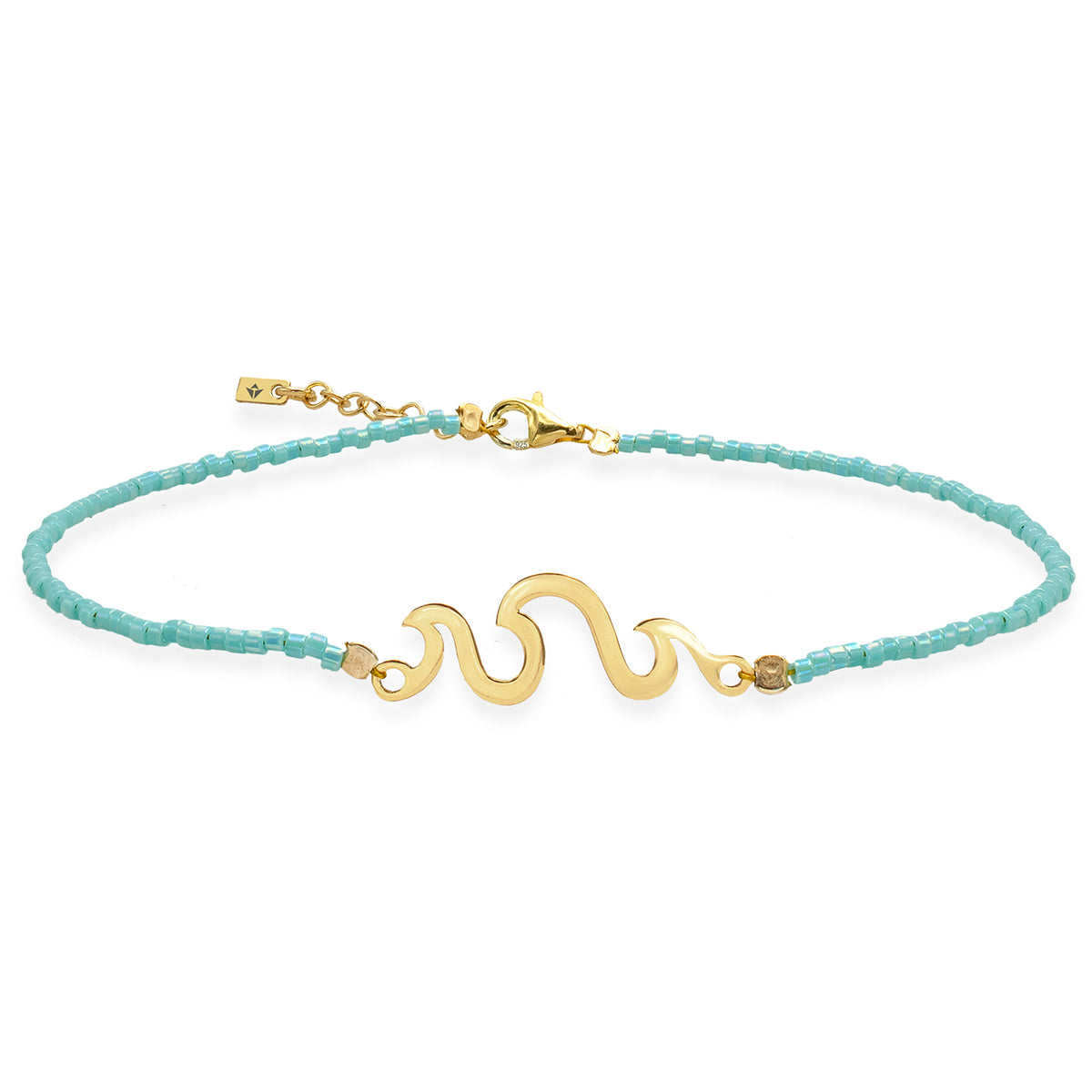 Bratara de picior argint With the Flow - placata aur galben 18K