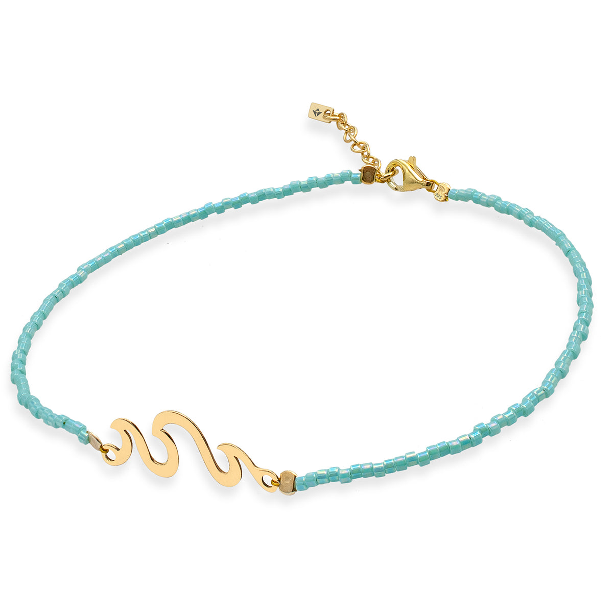 Bratara de picior argint With the Flow - placata aur galben 18K