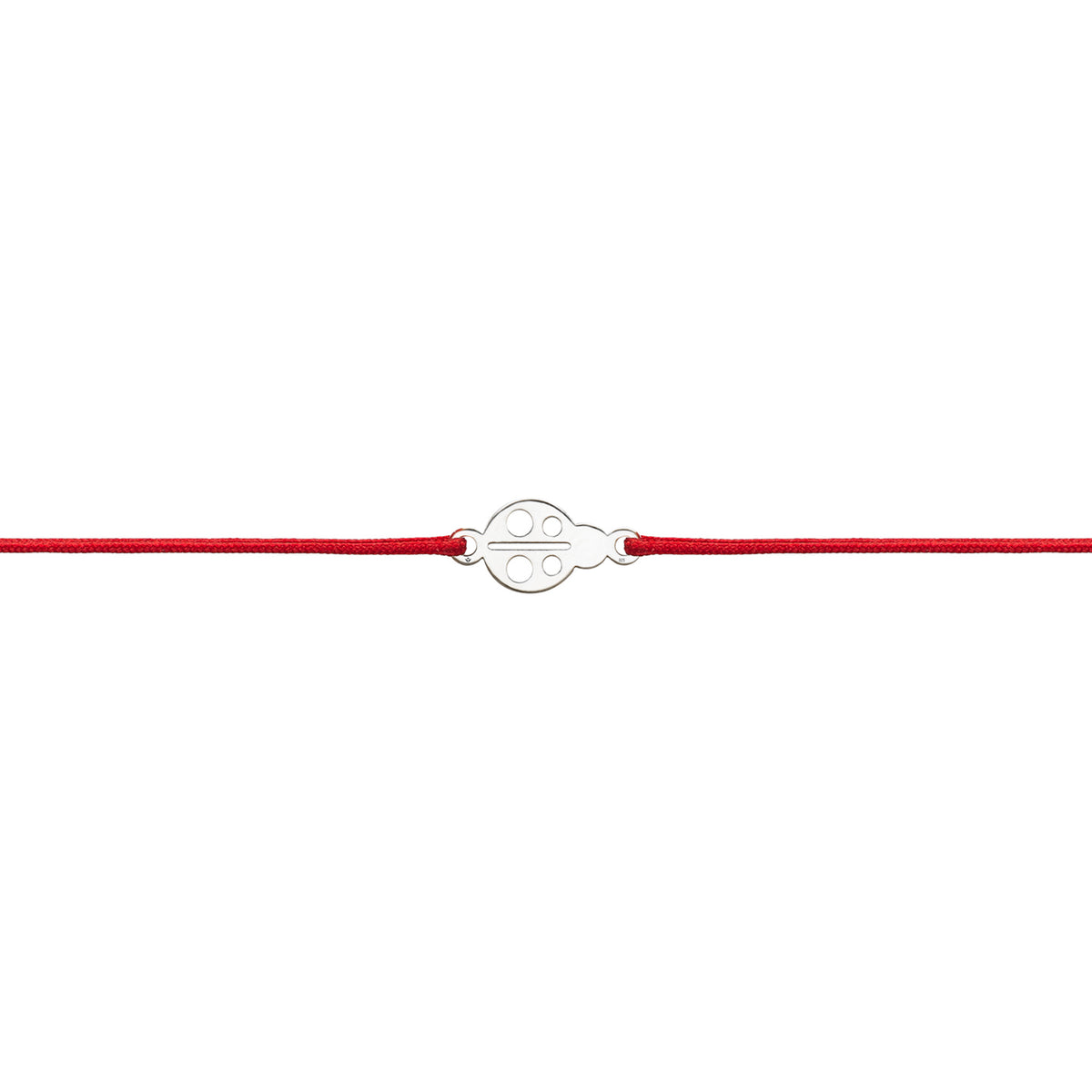 Bratara Martisor Argint 925, gargarita si snur rosu