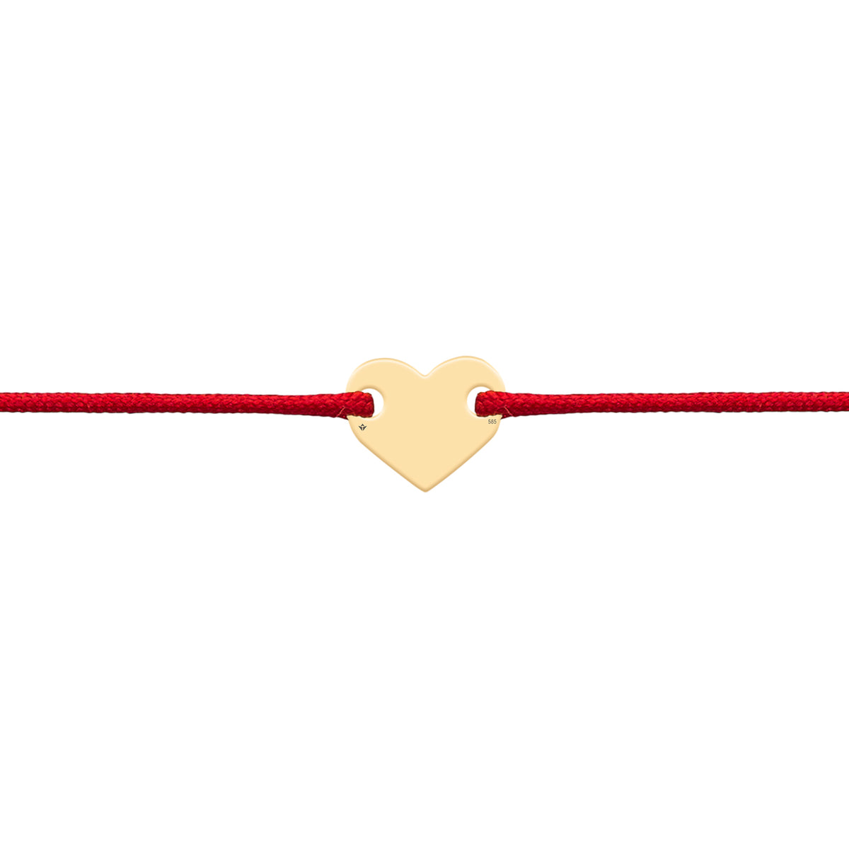 Bratara Martisor Aur 14K, inima si snur rosu