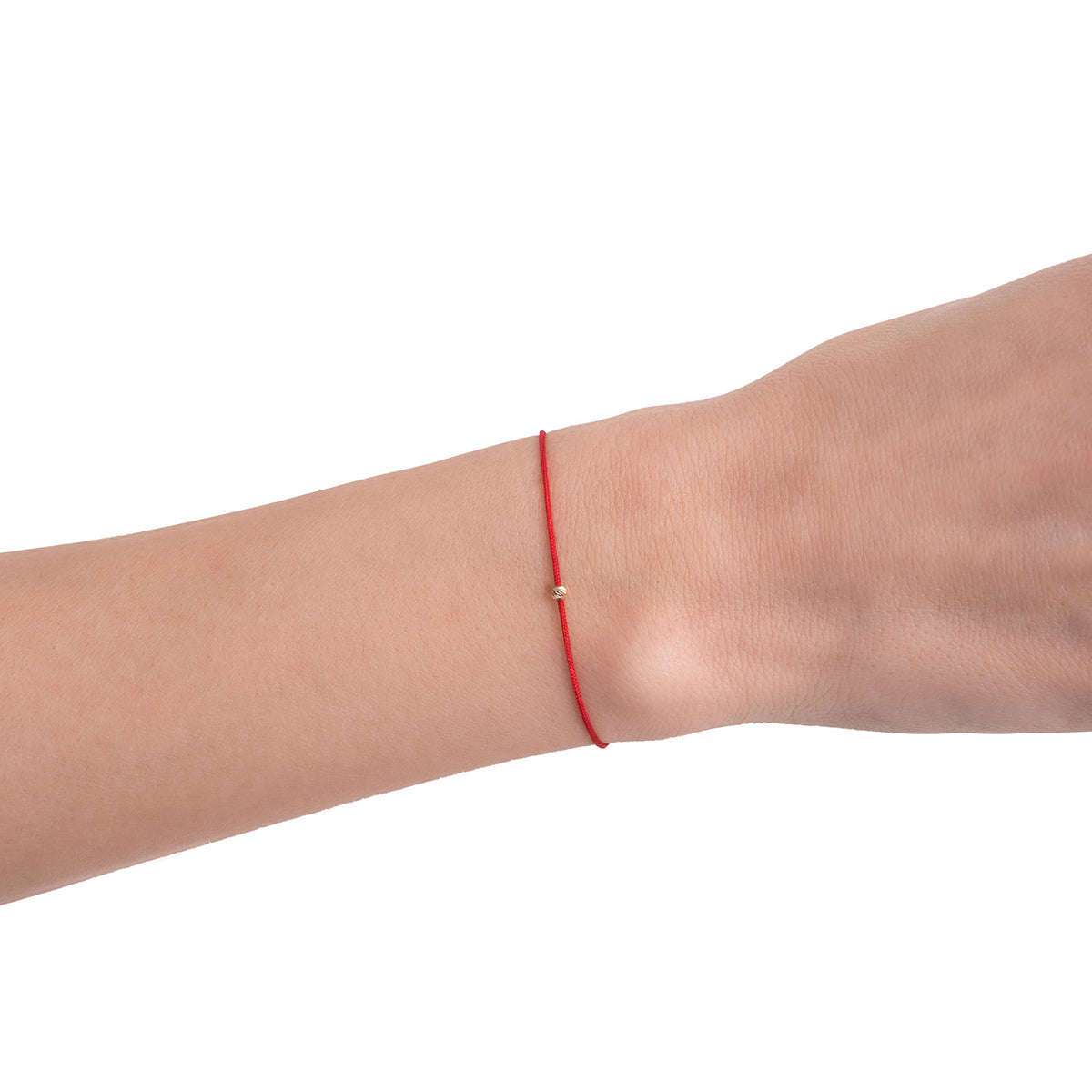 Bratara Martisor Aur 14K, snur rosu si biluta