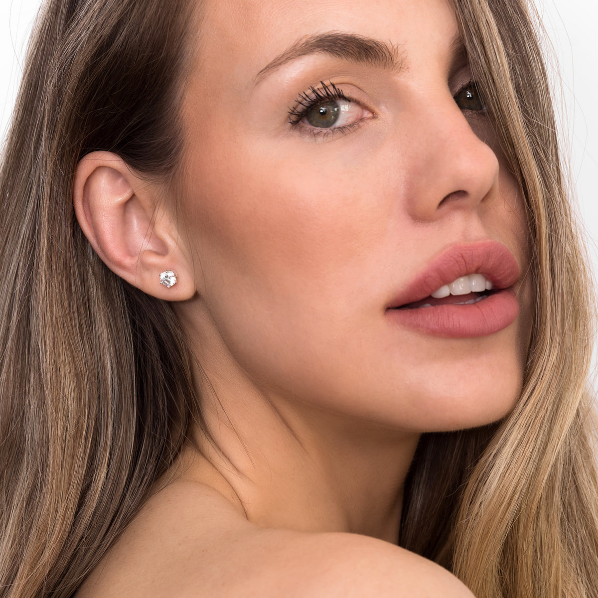 Cercei argint cu pietre swarovski Beloved