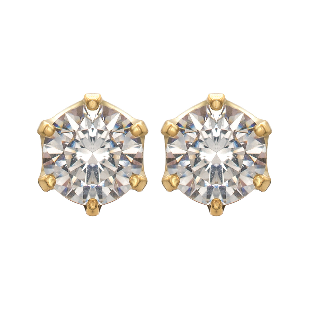 Cercei argint cu pietre swarovski Beloved - placati aur galben 18K