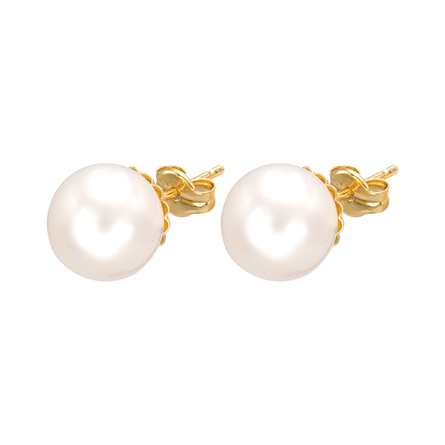 Cercei aur cu perle Pearl Flower