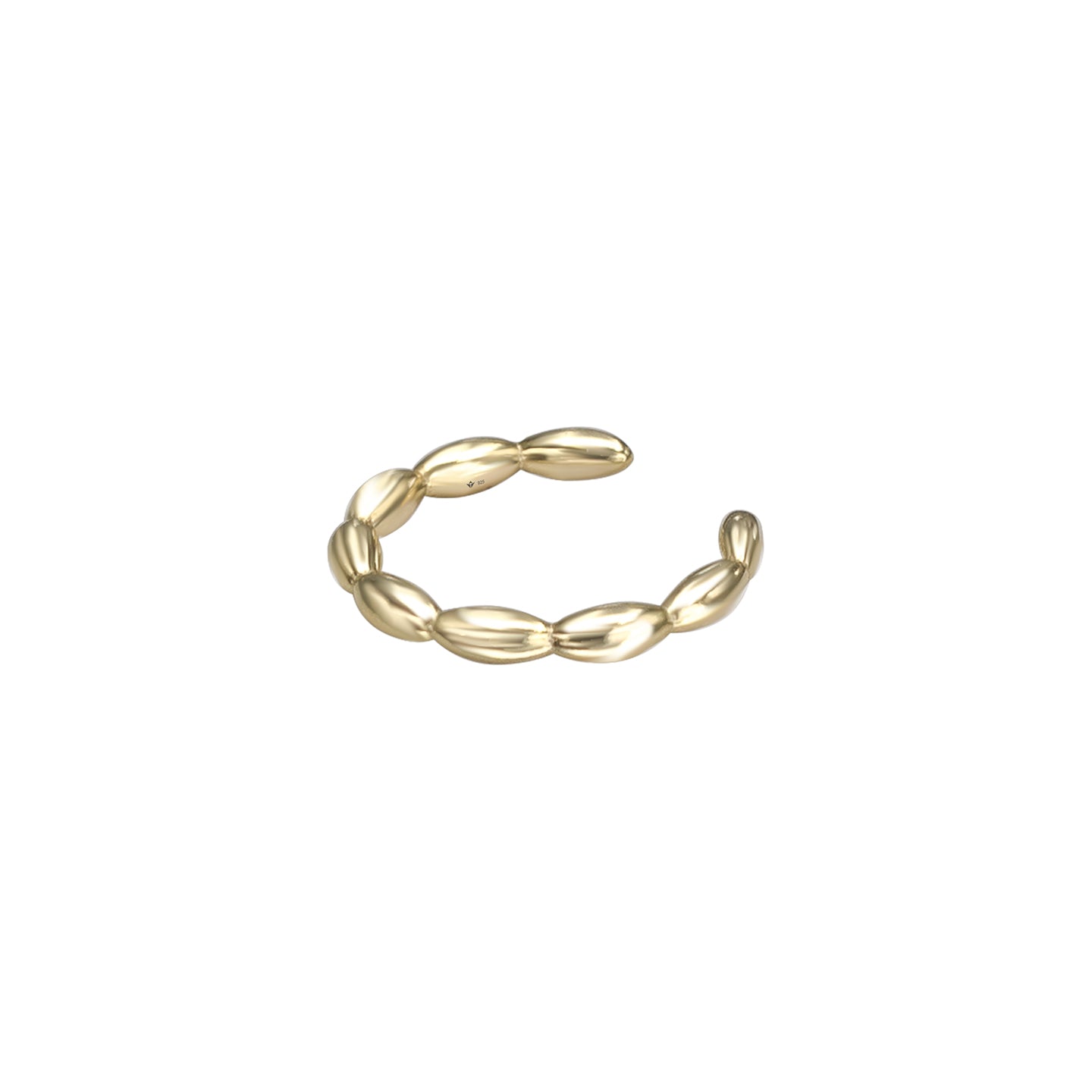 Cercel ear cuff argint Little Giant - placat aur galben 18K