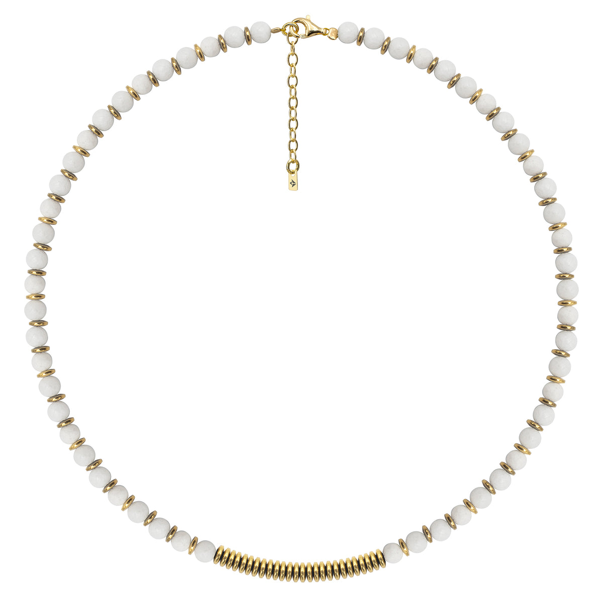 Colier argint cu pietre Soft Glam - placat aur galben 18K