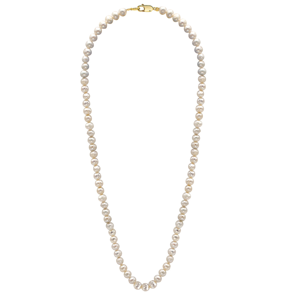 Colier barbatesc cu perle argint Benjamin - placat aur galben 18K