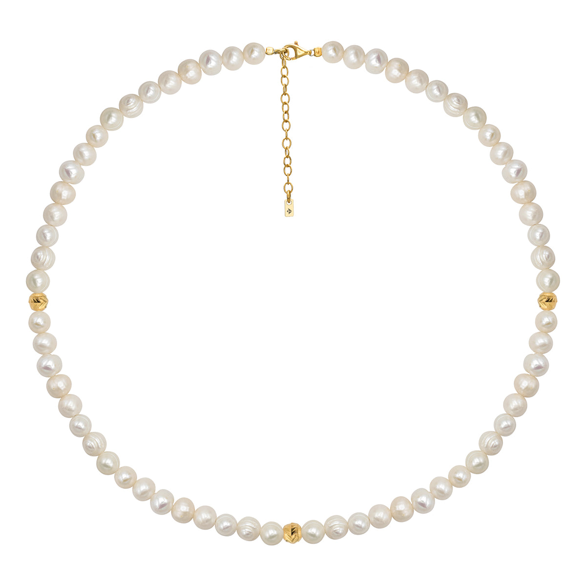 Colier perle argint Past Lives - placat aur galben 18K