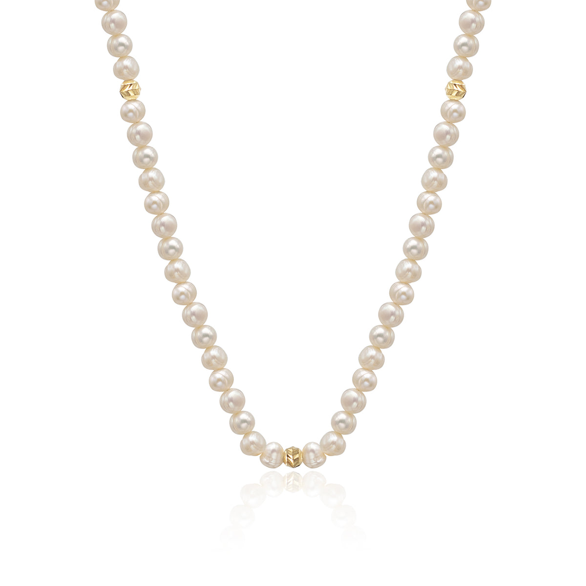 Colier perle argint Past Lives - placat aur galben 18K