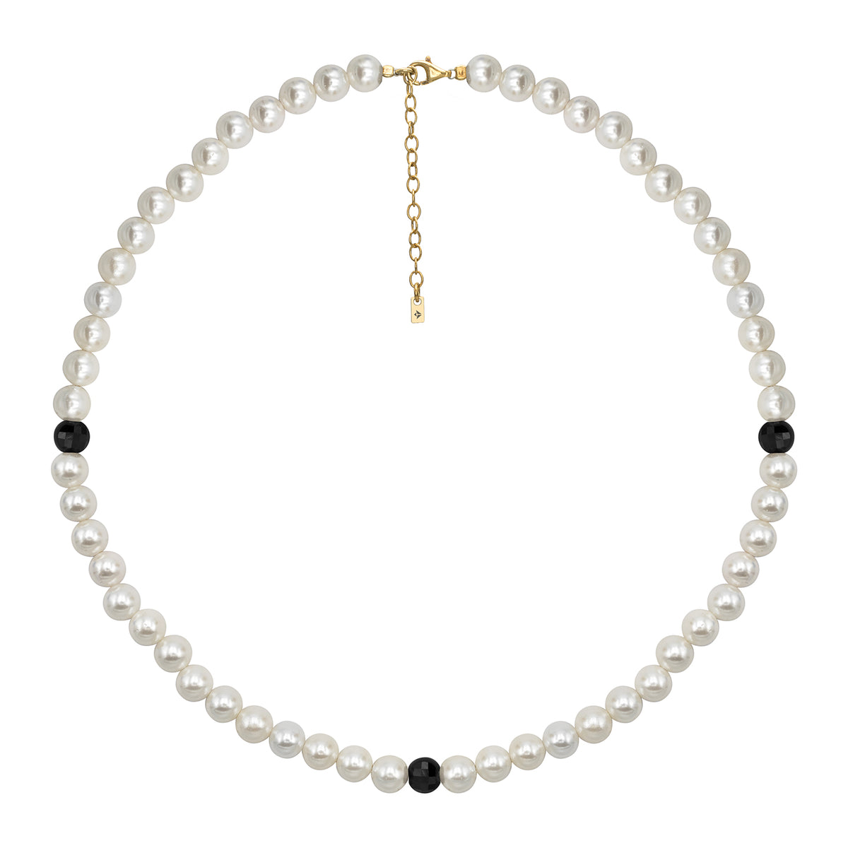 Colier perle scoica argint Anyone But You - placat aur galben 18K