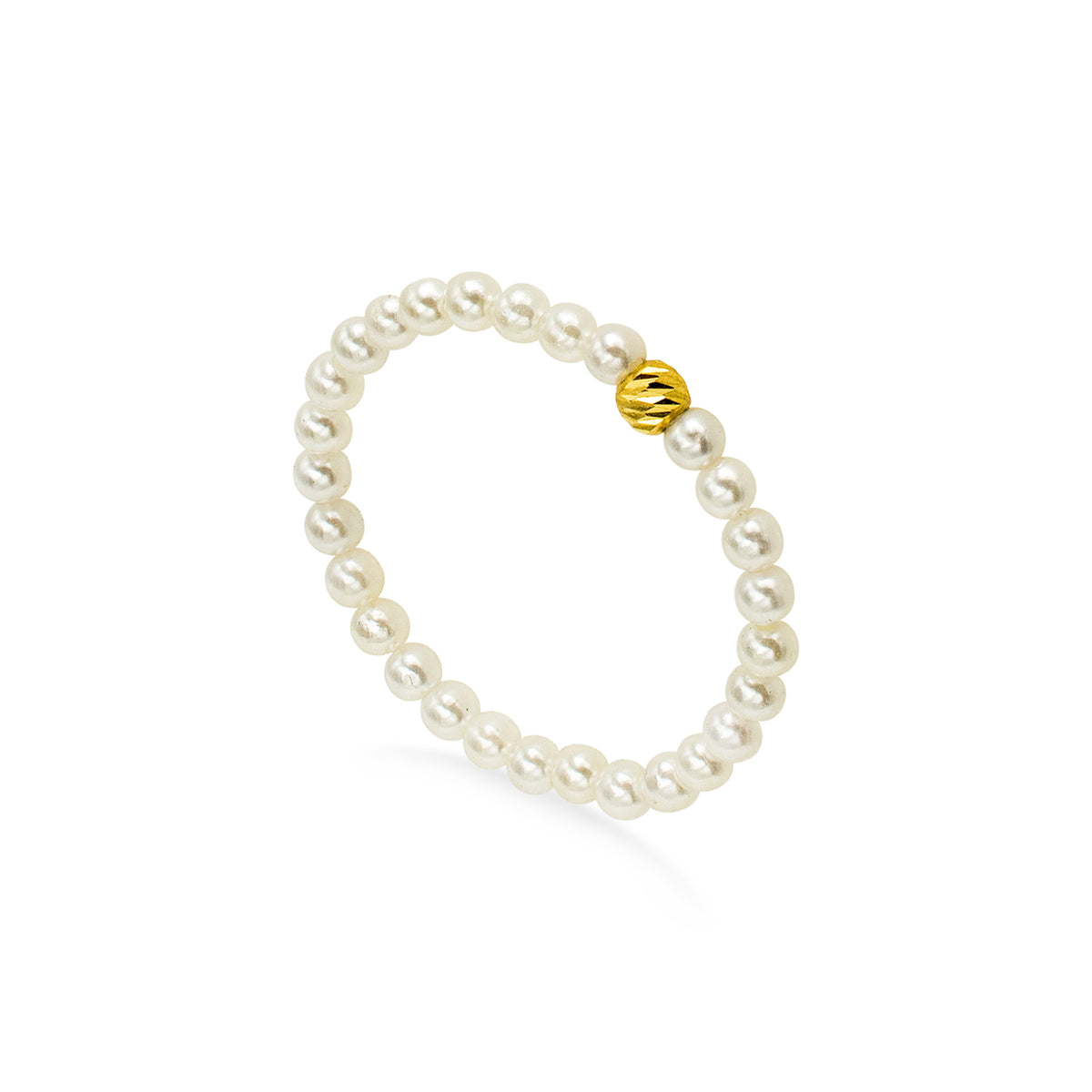 Inel perle scoica si argint Fancy Like - placat aur galben 18K