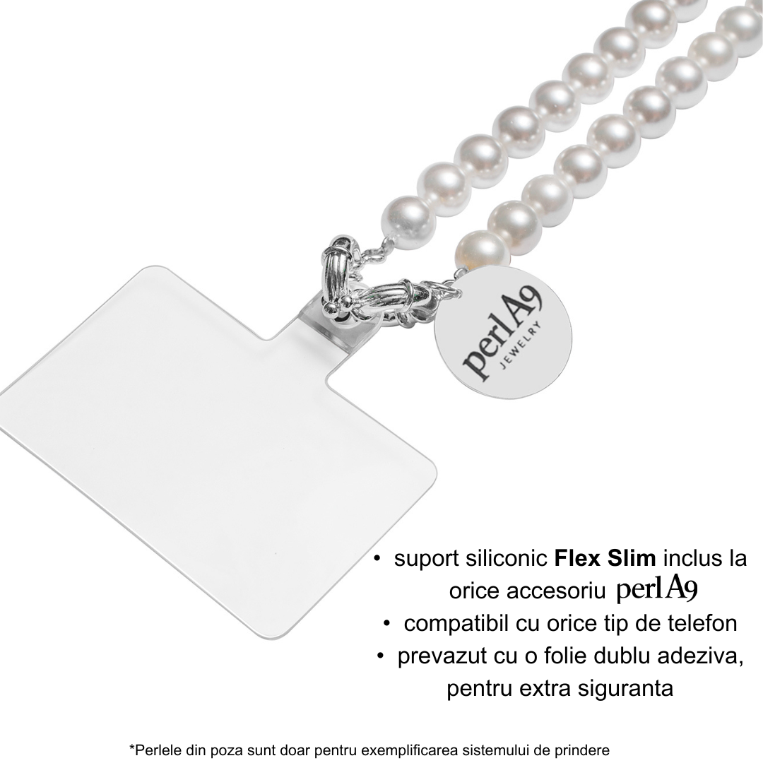 Perla9 Maner telefon / Colier THE MOONLIGHT accesoriu multifunctional din perle sintetice