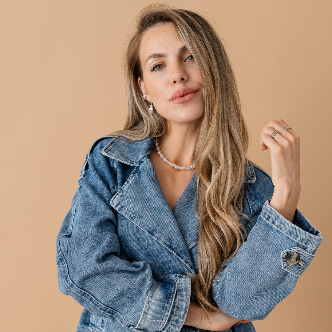 Perla9 Lant telefon / Colier / Curea THE TWIST accesoriu multifunctional din perle sintetice - placat cu argint