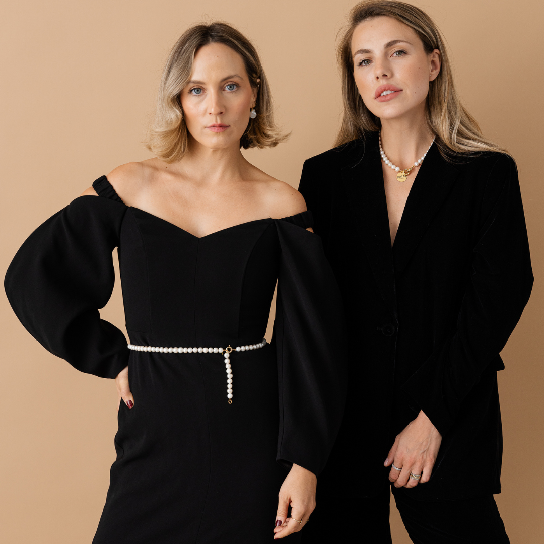 Perla9 Lant telefon / Colier / Curea THE NATURAL accesoriu multifunctional din perle de cultura - placat cu argint