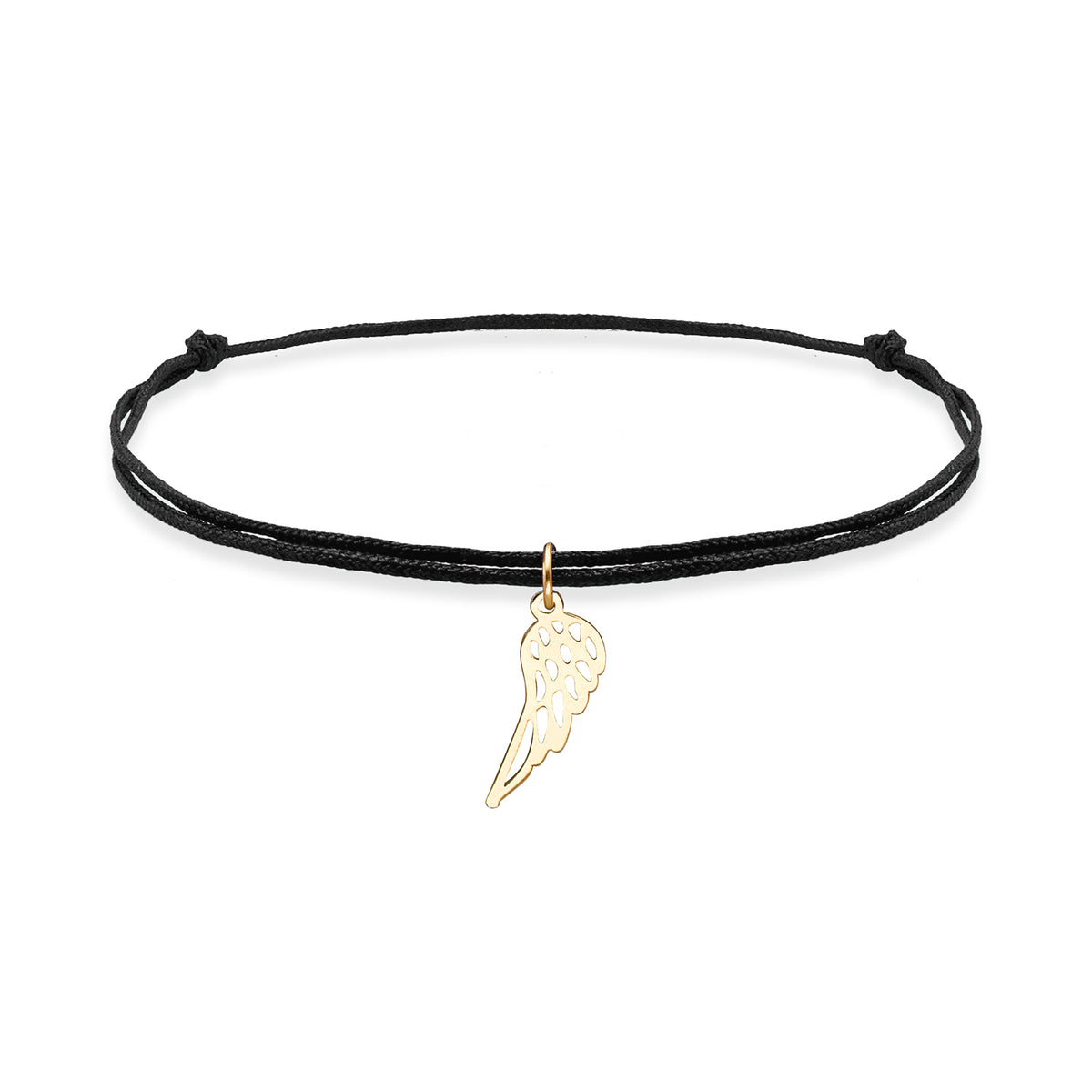 Bratara snur si pandantiv aripa aur Angel Wing