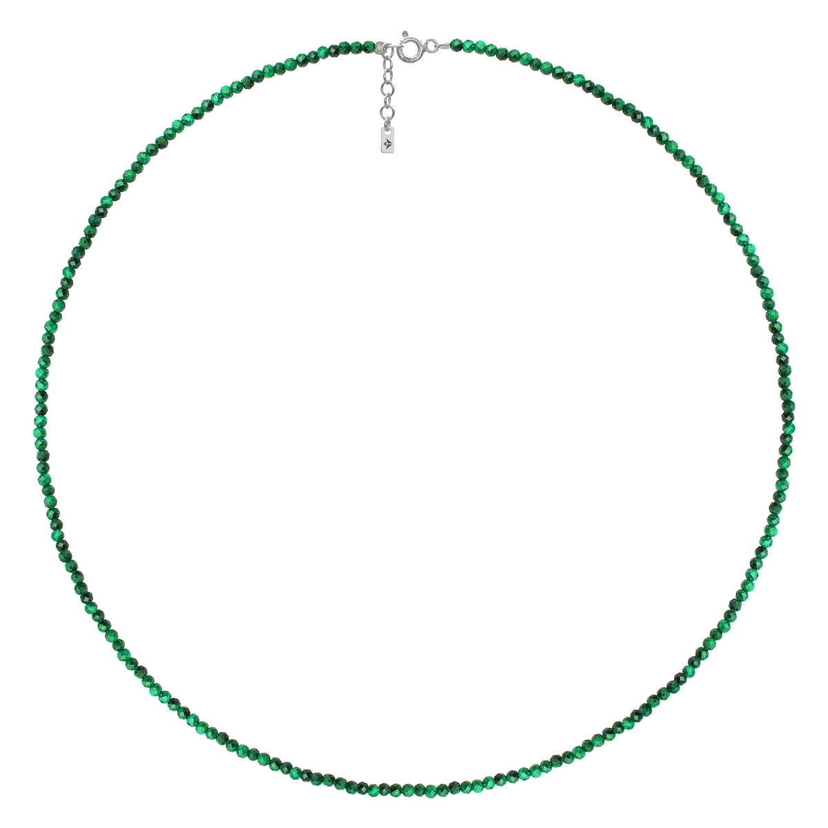 Colier argint cu malachit natural, Green Glamour