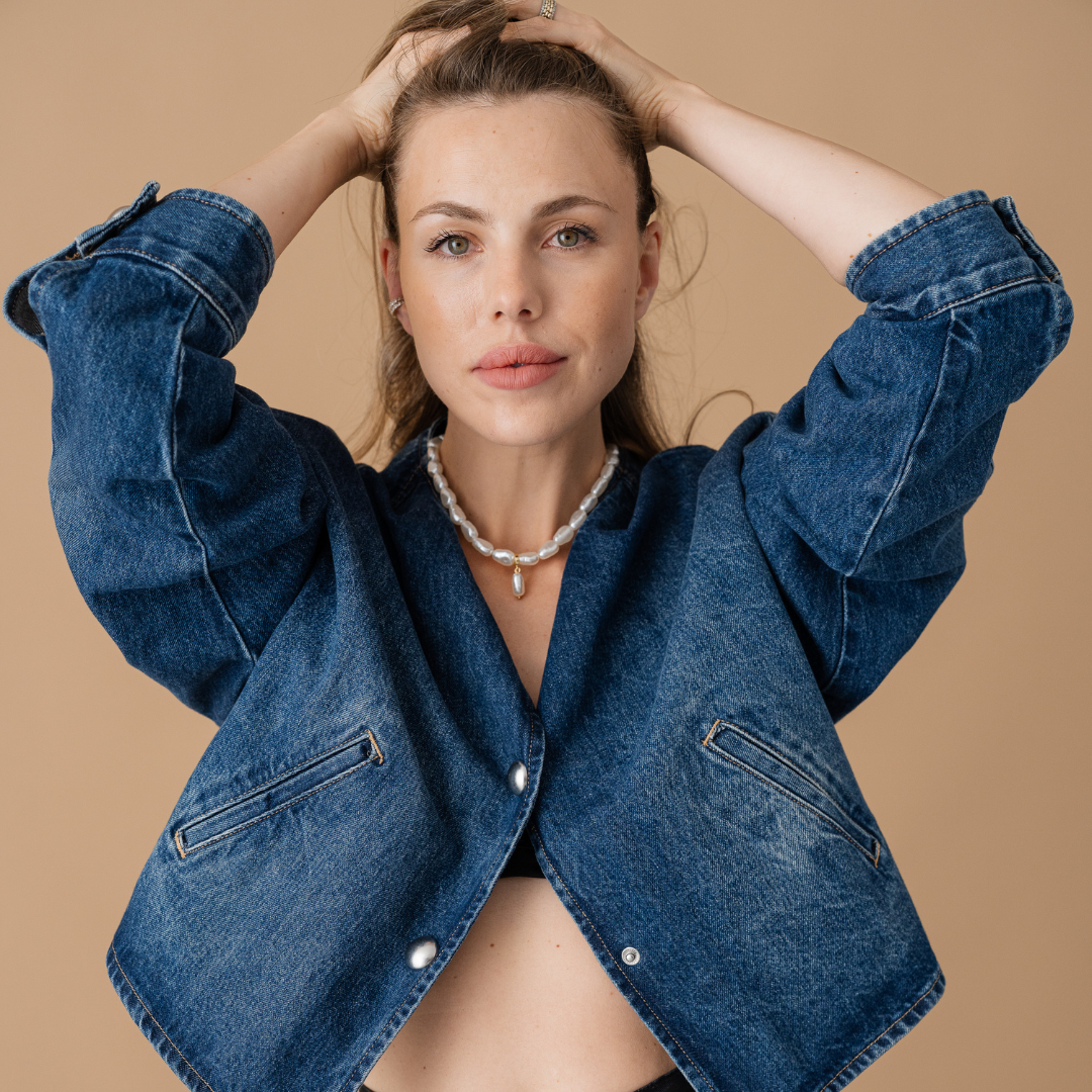 Perla9 Lant telefon / Colier / Curea THE ESSENTIAL accesoriu unisex multifunctional din perle sintetice - placat cu argint